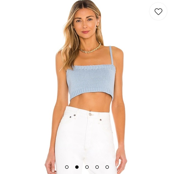 Revolve Lu Callahan Cardigan and Sweater Set in Baby Blue Size Small - Picture 4 of 9